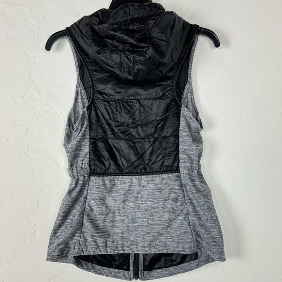 The North Face Jacket Coat‎ Vest Sleeveless Pseudio Heather Gray Black Hooded - Picture 2 of 11